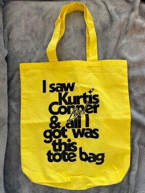 Yellow Graphic Tote Bag featuring Print